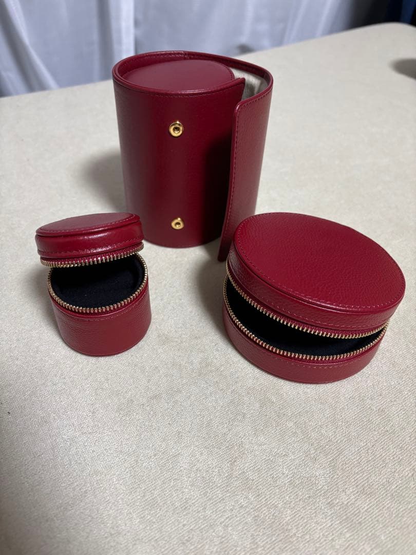 【非売品】Cartier ウォッチケース、リングケース 3点セット 赤