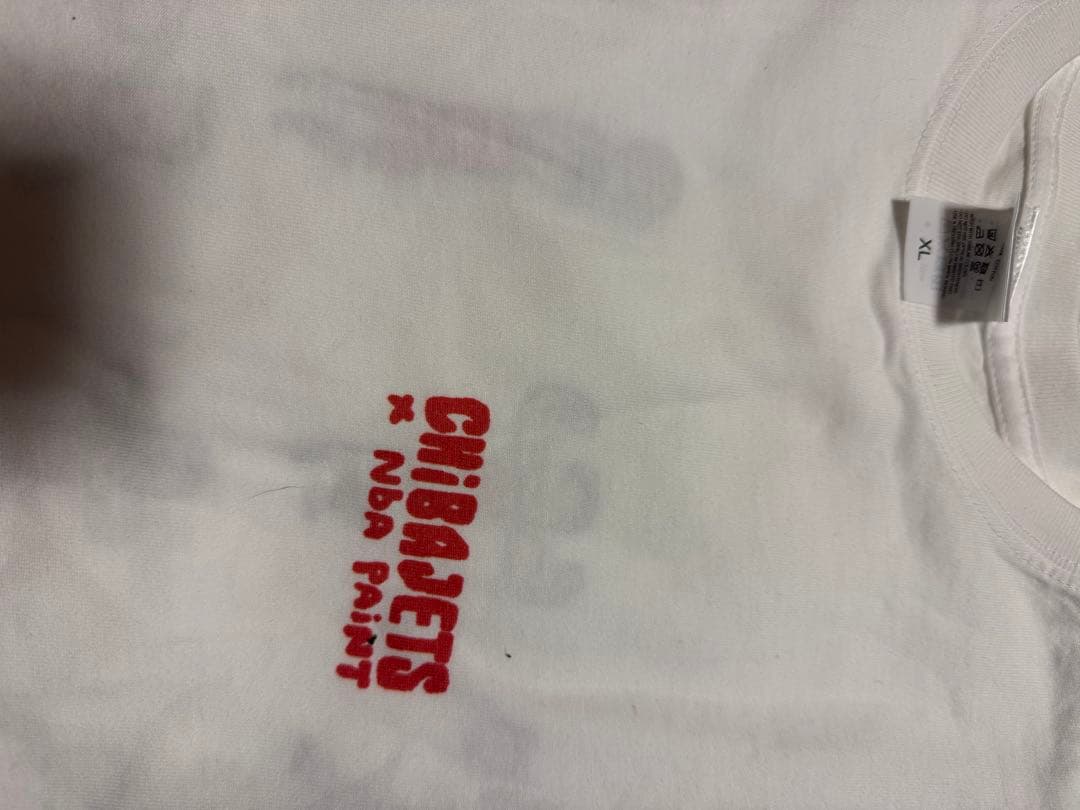 千葉ジェッツ　nba paint ビックシルエットロンTシャツ　XL 白