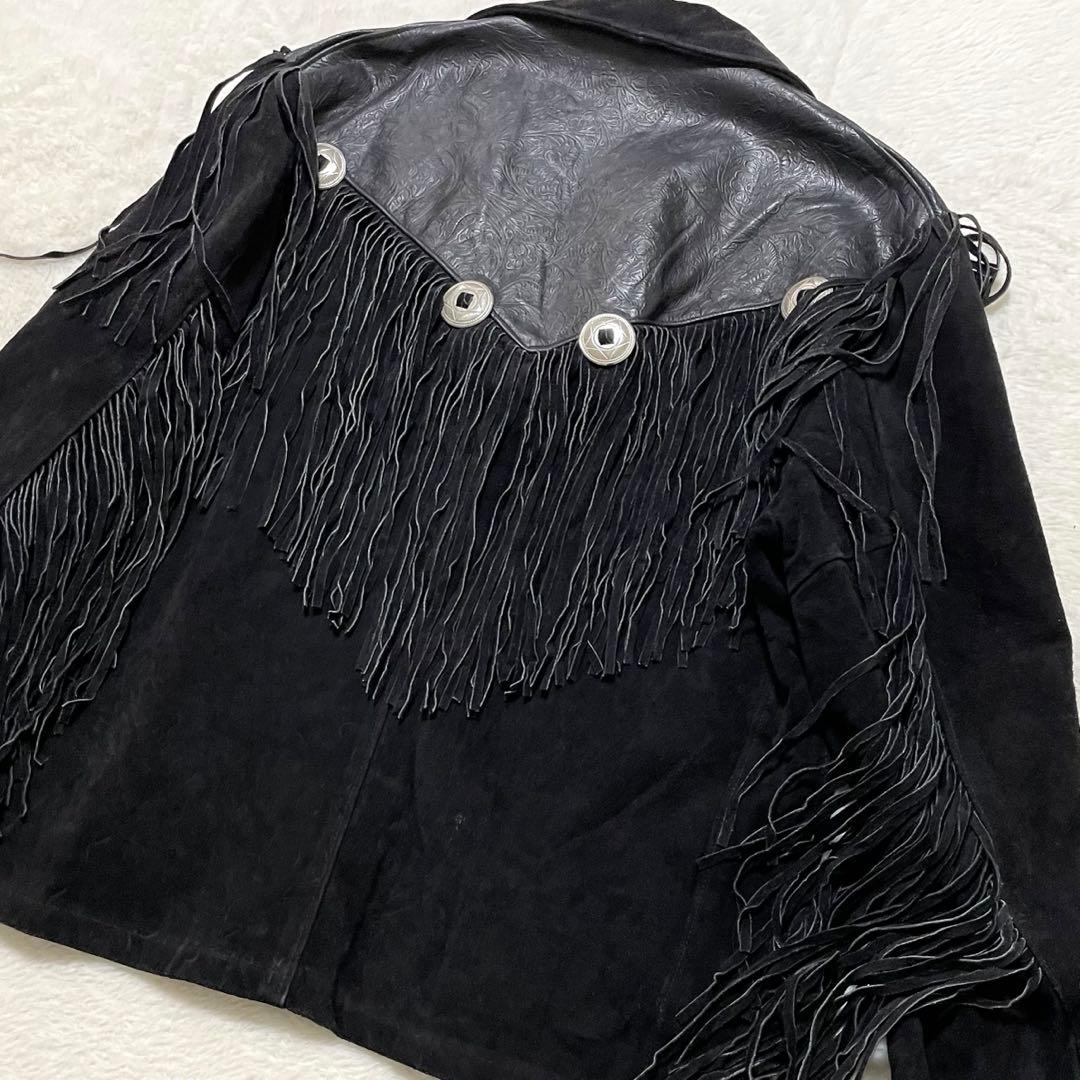 超希少46サイズ schott レザージャケット ウエスタン フリンジ