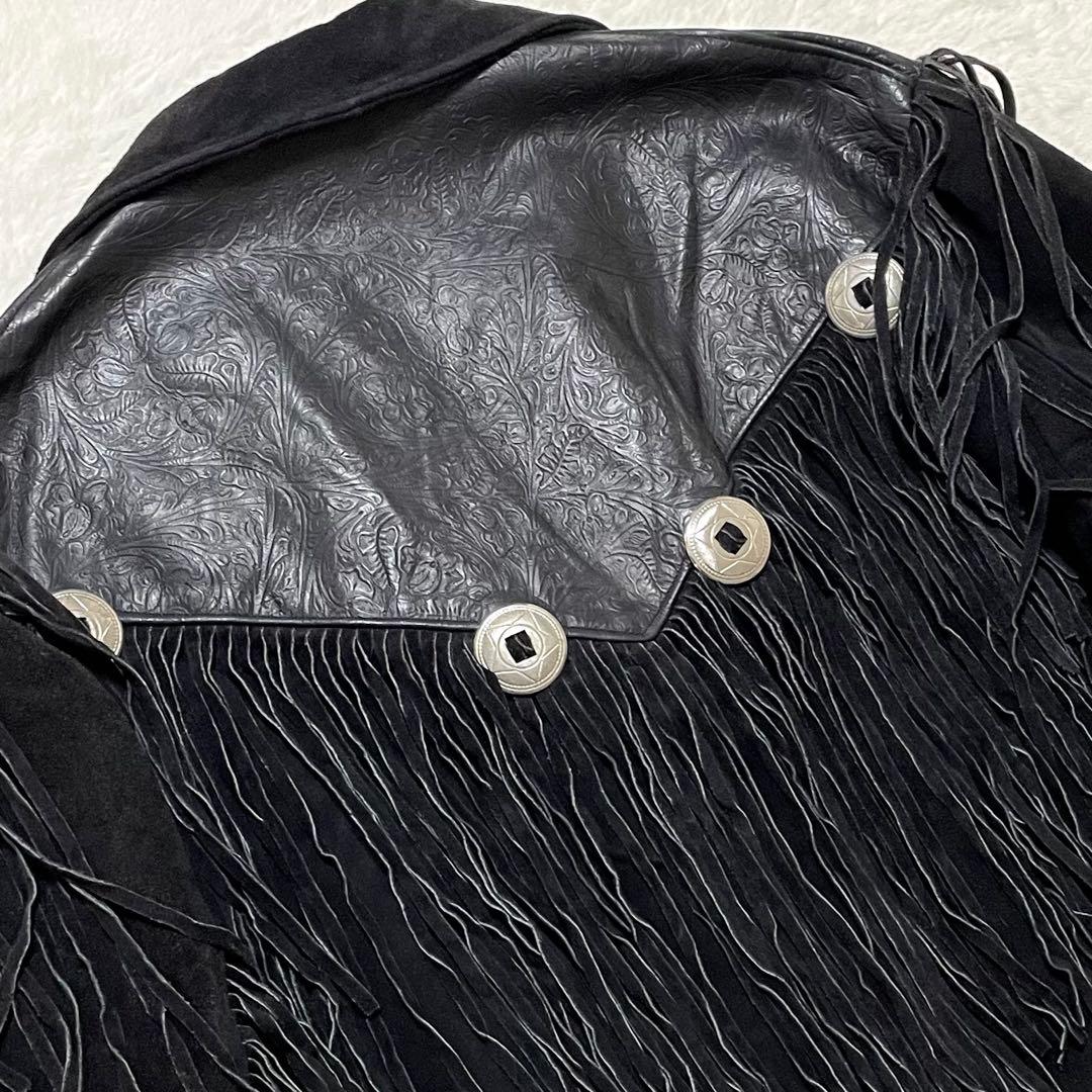 超希少46サイズ schott レザージャケット ウエスタン フリンジ