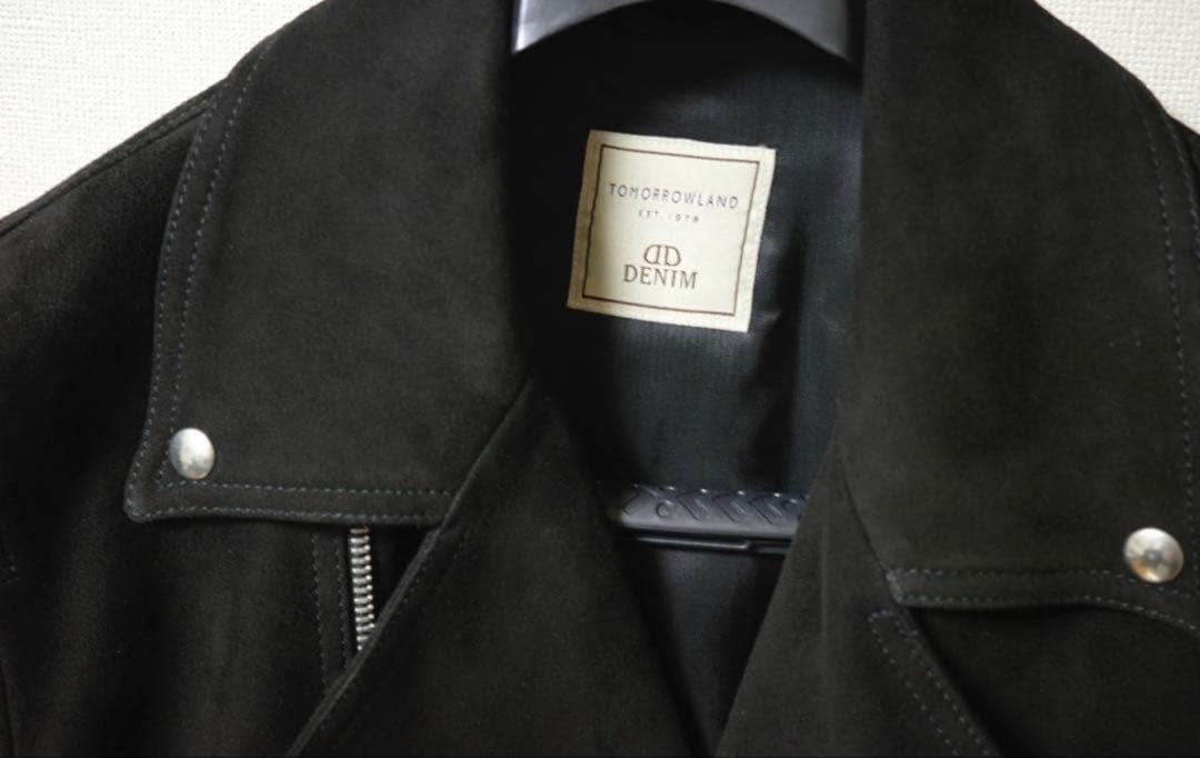 DENIM×TOMORROWLAND ゴートスエード ダブルライダースジャケット