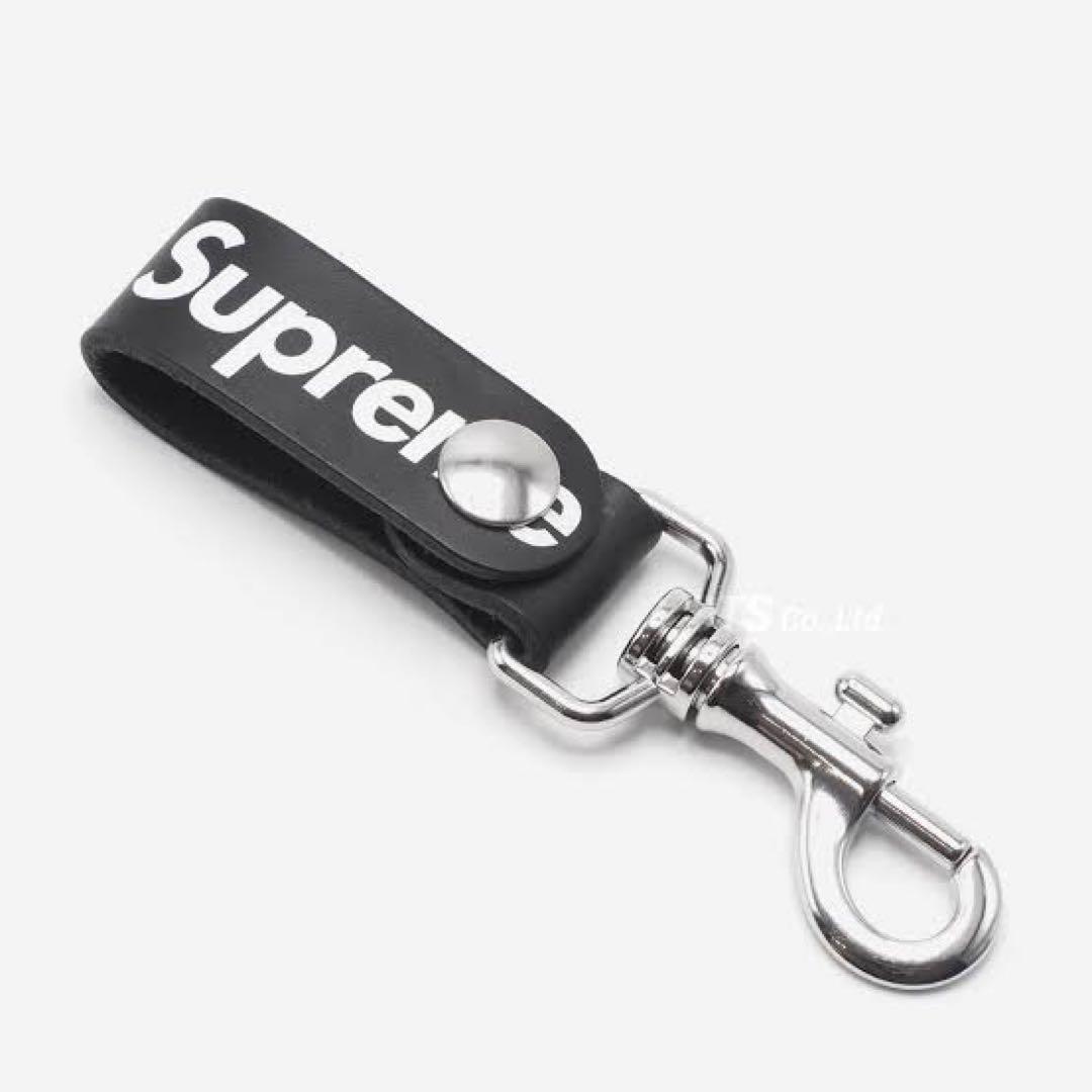 Supreme Leather Key Loop Black 新品未開封
