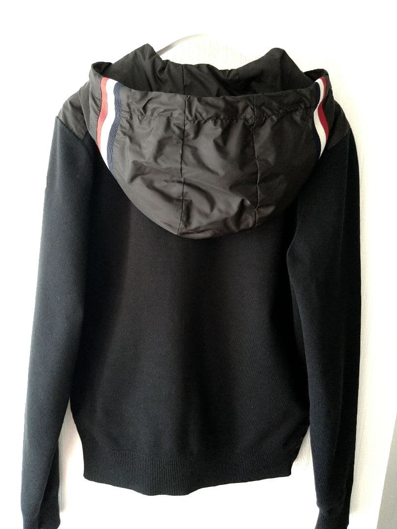 ブラック フード付き ナイロンコットンジャケット