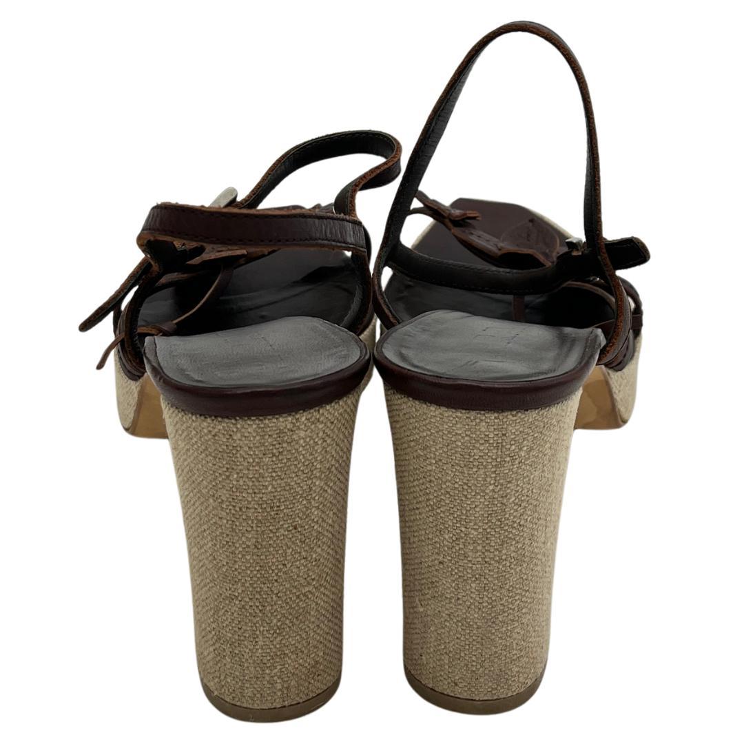 PRADA プラダ フラワーモチーフ サンダル ヒール　サイズ38　24cm