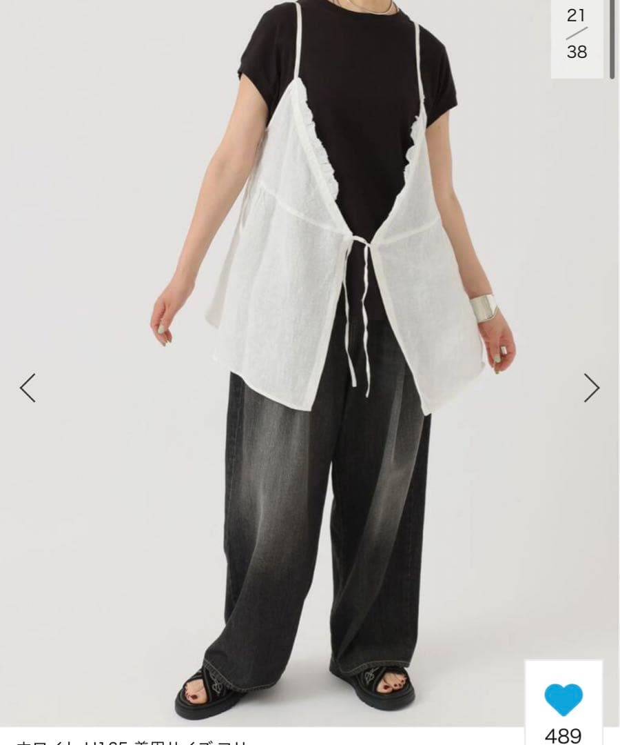 ジャーナルスタンダードluxe 60リネンキャミブラウス