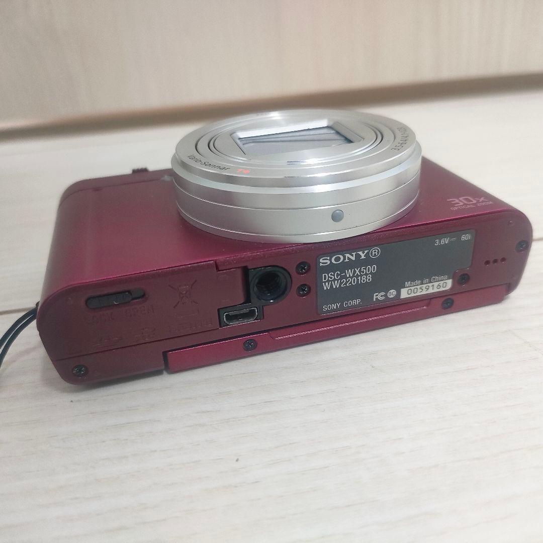 [極美品]SONY DSC-WX500 レッド コンパクトデジタルカメラ