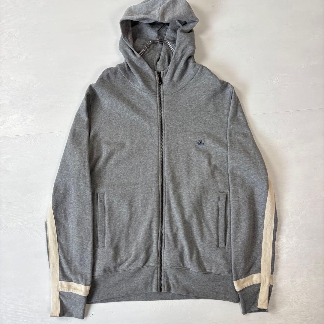 ヴィヴィアン・ウエストウッド　スウェットパーカー　Lサイズ　グレー　刺繡ロゴ