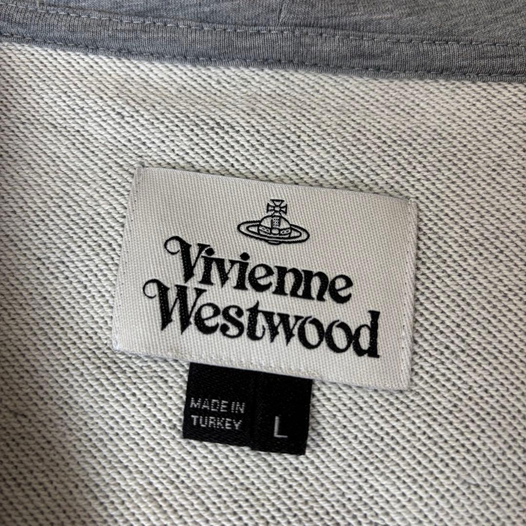 ヴィヴィアン・ウエストウッド　スウェットパーカー　Lサイズ　グレー　刺繡ロゴ