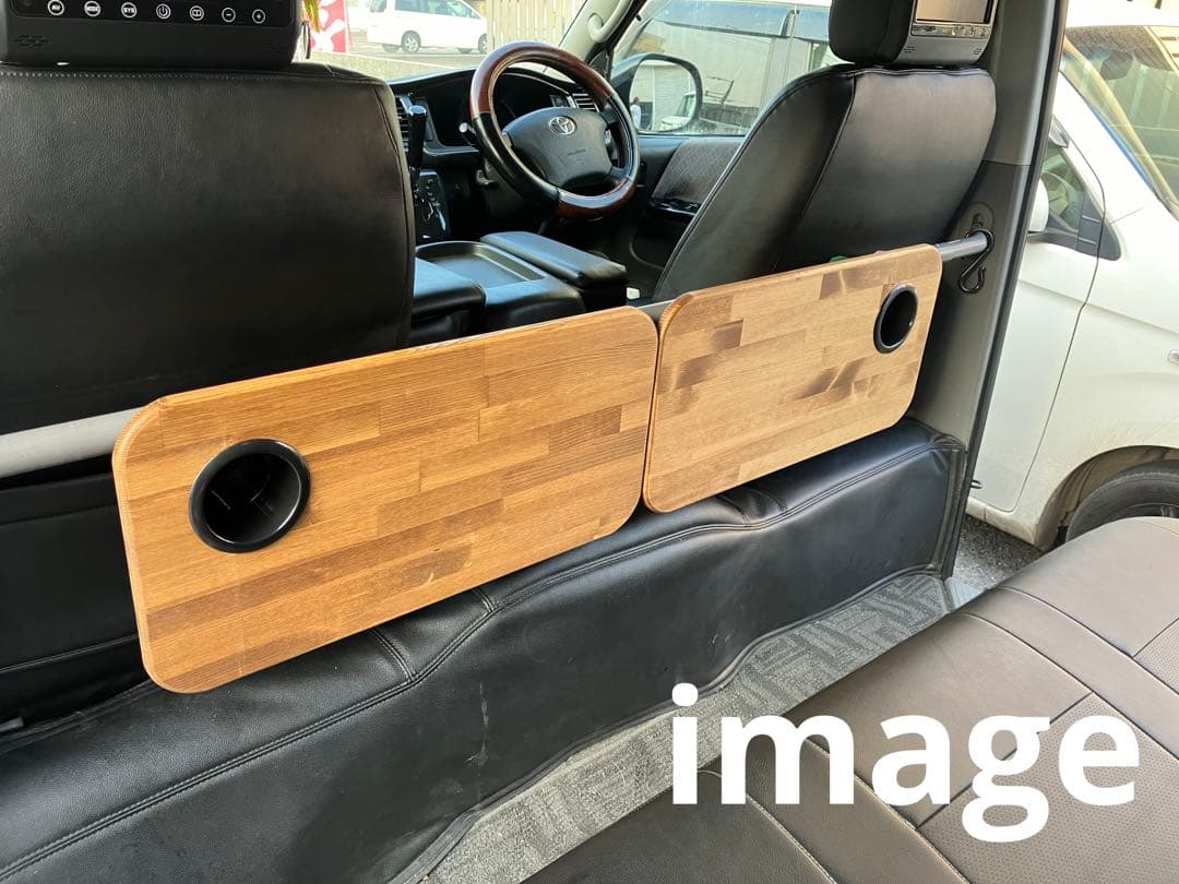 200系ハイエースセカンドテーブル(BK)600mm×300mm(2セット)