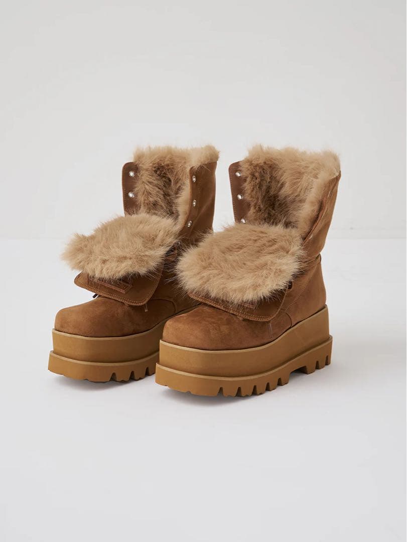 Darich ダーリッチ ライニングファーエンジニアブーツ キャメル Mサイズ