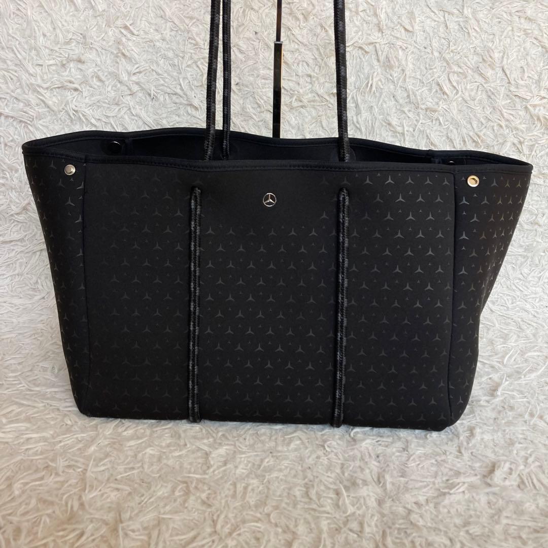 未使用 Mercedes-Benz トートバッグ ポーチ付 スター ブラック