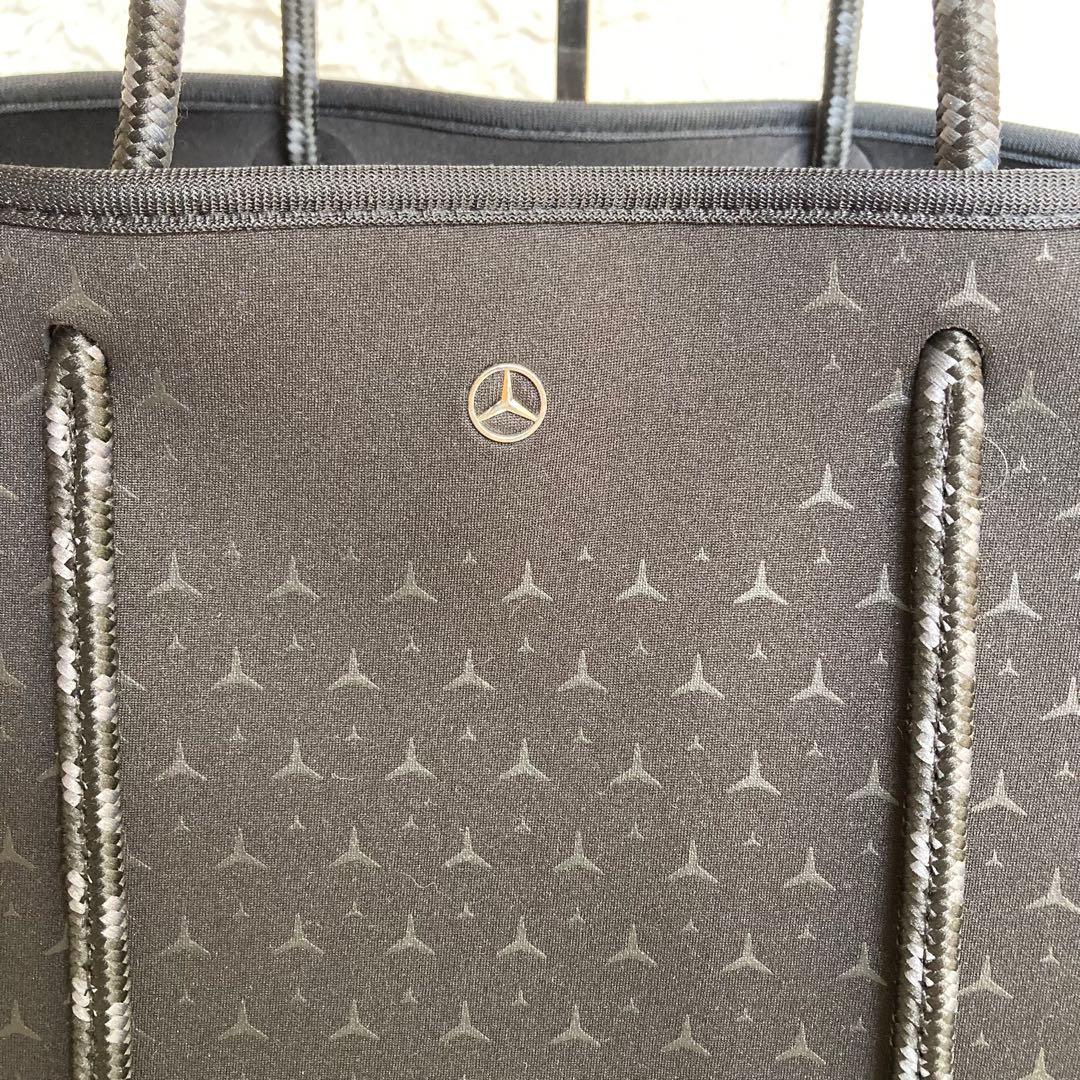 未使用 Mercedes-Benz トートバッグ ポーチ付 スター ブラック