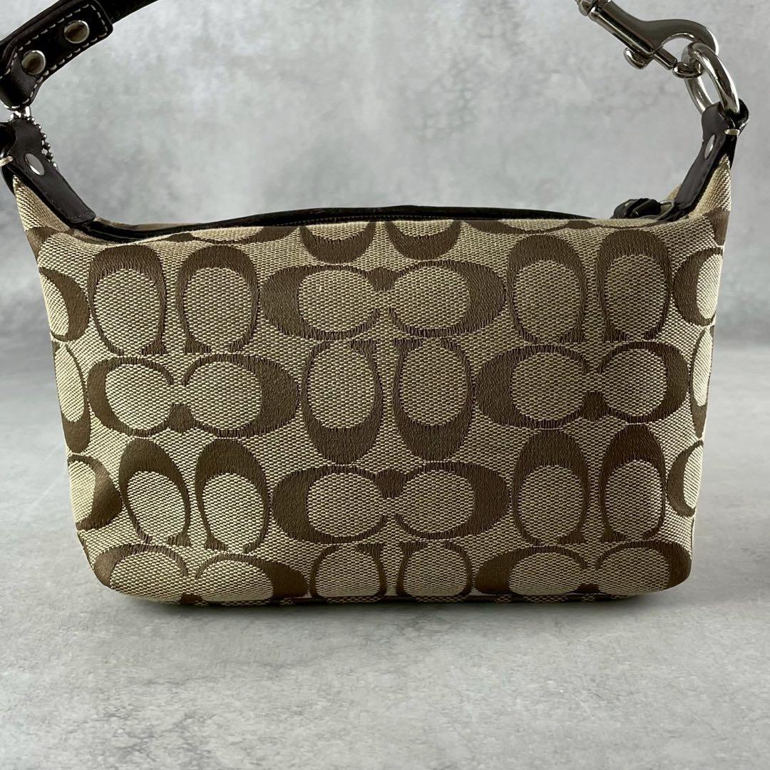 COACH コーチ　シグネチャー　キャンバス　アクセサリーポーチ　ハンドバッグ