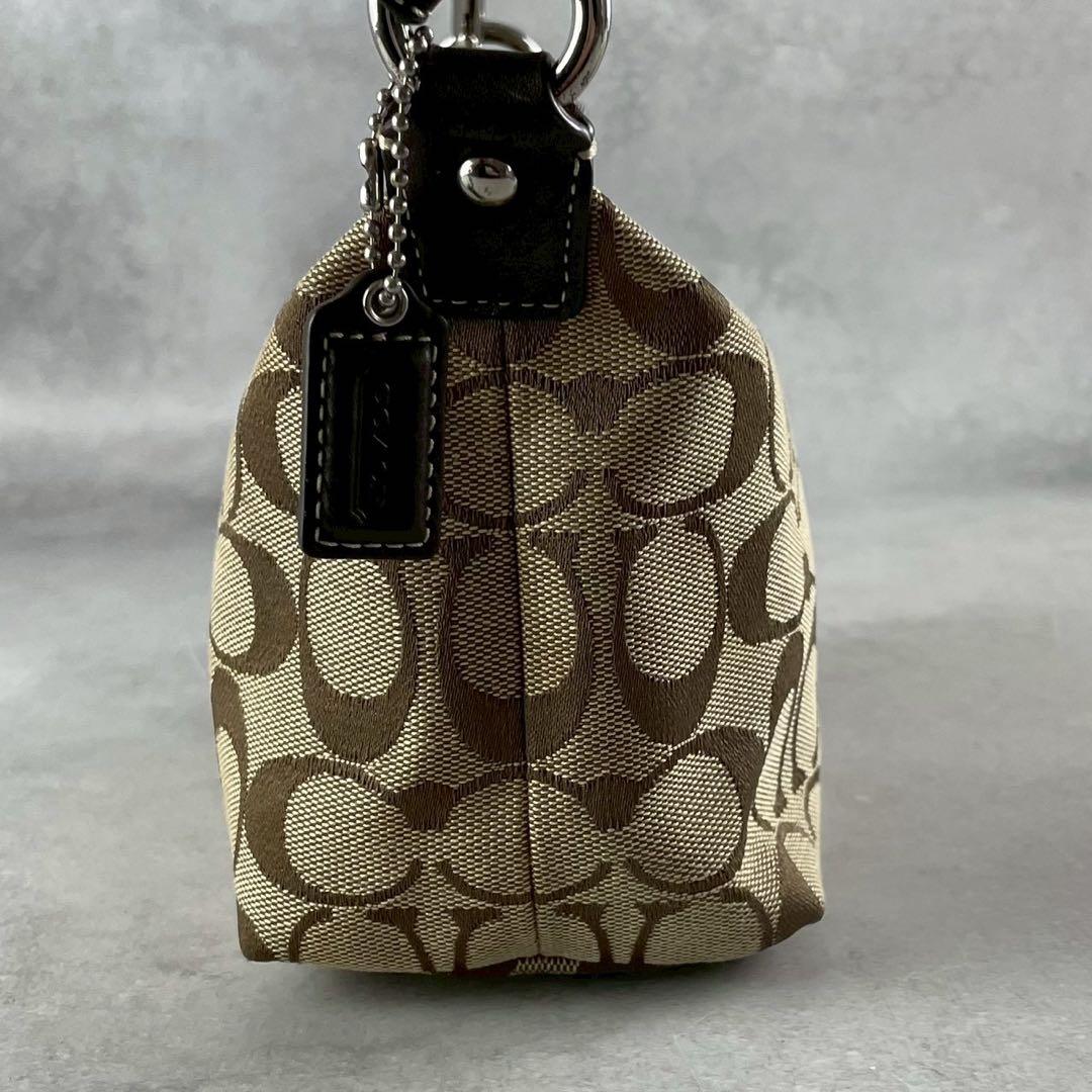 COACH コーチ　シグネチャー　キャンバス　アクセサリーポーチ　ハンドバッグ