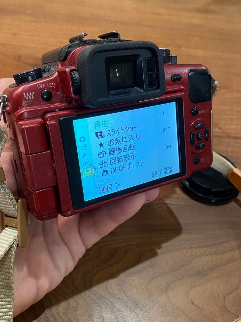 パナソニック　LUMIX G1 赤 ミラーレス　ミノルタ　50㍉緑のロッコール