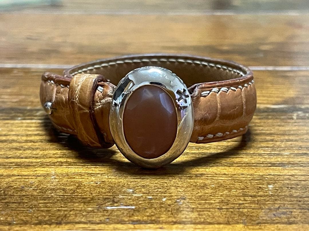 AccaLMIE レザーブレスレット シルバー アカルミー クロコ