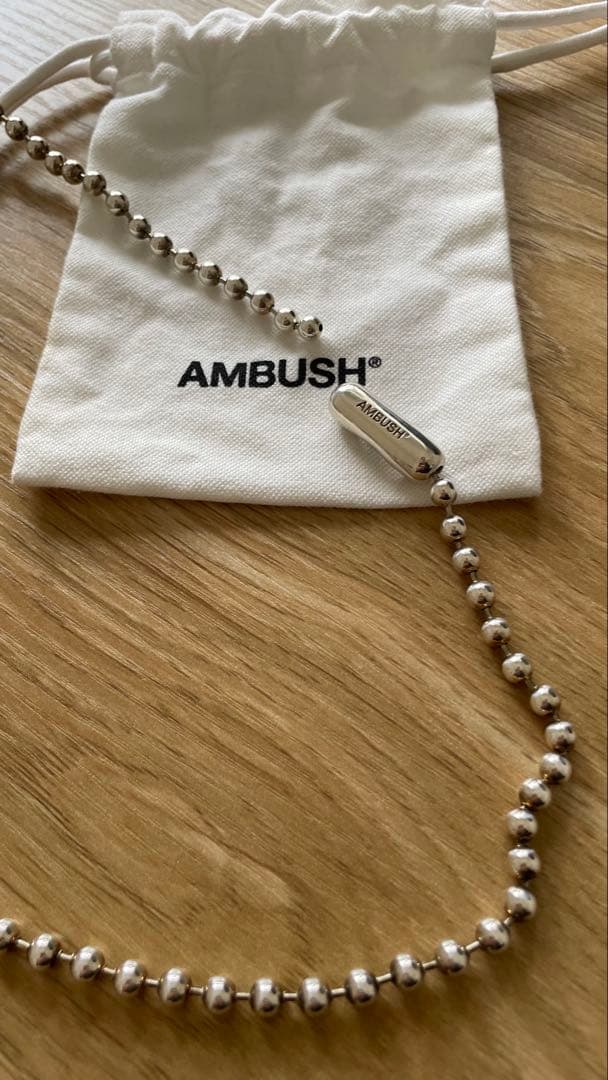 AMBUSH ボールチェーンネックレス シルバー