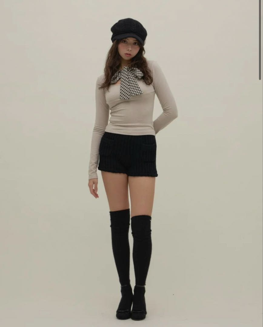 トップス Andmary Ami ribbon check tops