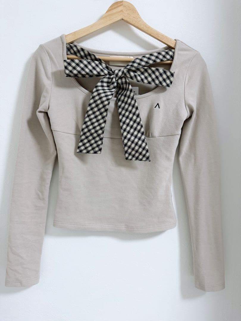 トップス Andmary Ami ribbon check tops