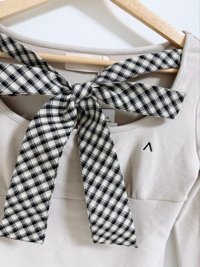 トップス Andmary Ami ribbon check tops