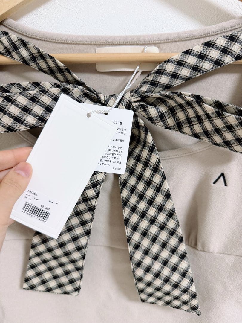 トップス Andmary Ami ribbon check tops