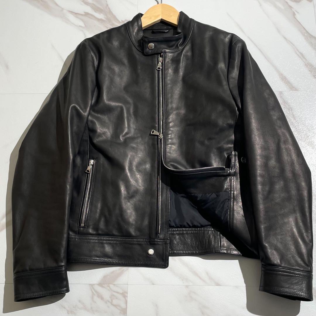 極美品✨EMMETI アンドレア シングルライダース レザージャケット S 黒