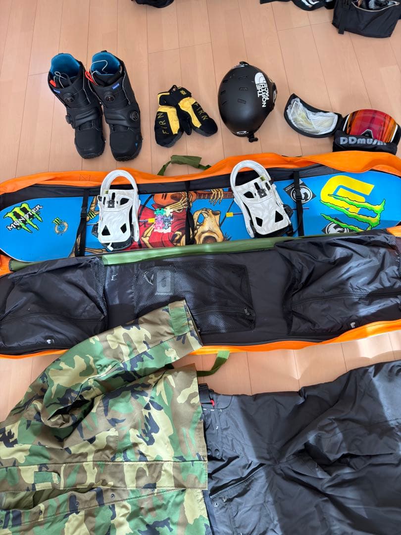 スノーボードウェアセット 迷彩柄 step on