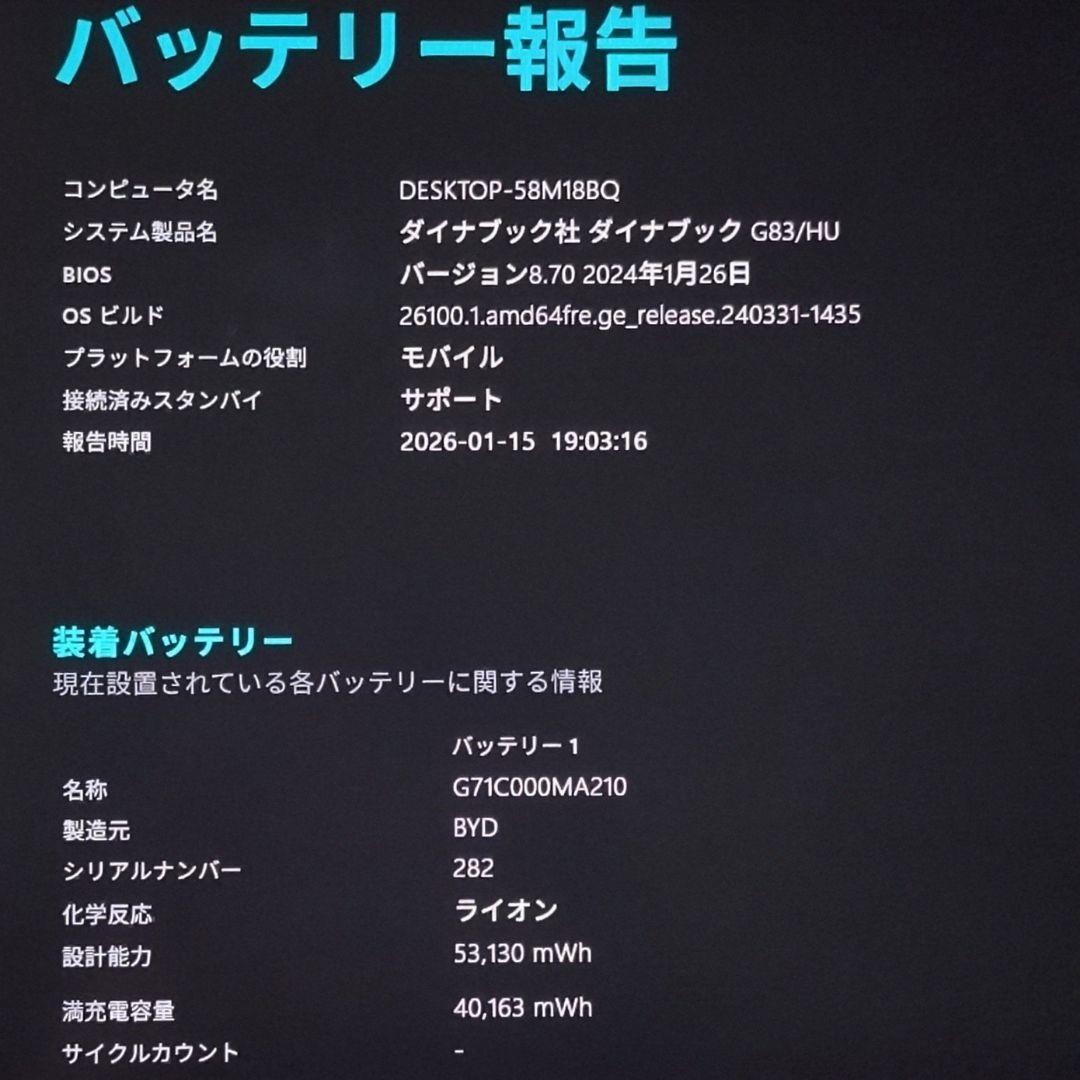 G83HU/11世代i5/SSD 256GB/16GB/FHD/13.3②