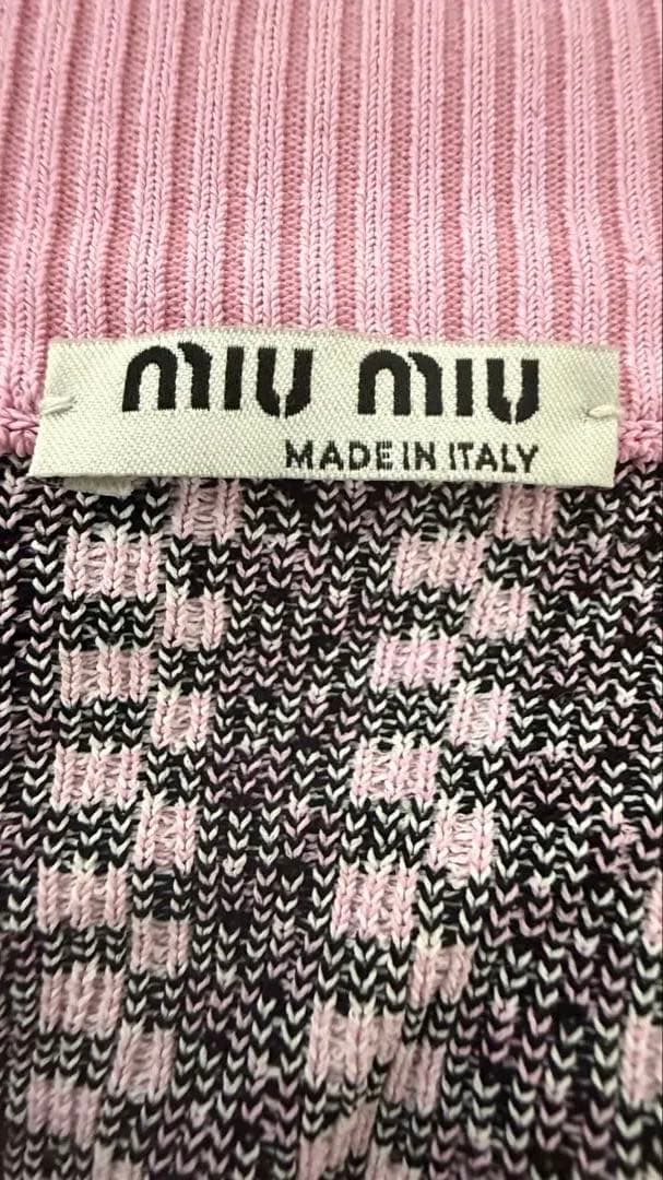 最終価格 ほぼ新品Sサイズ MIU MIU 伸縮性 カーディガン