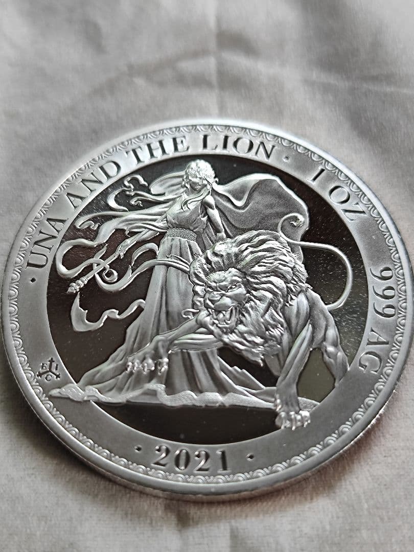 銀貨　99.9% 純銀　シルバー　セントヘレナ　ウナ　ライオン　銀貨　送料無料
