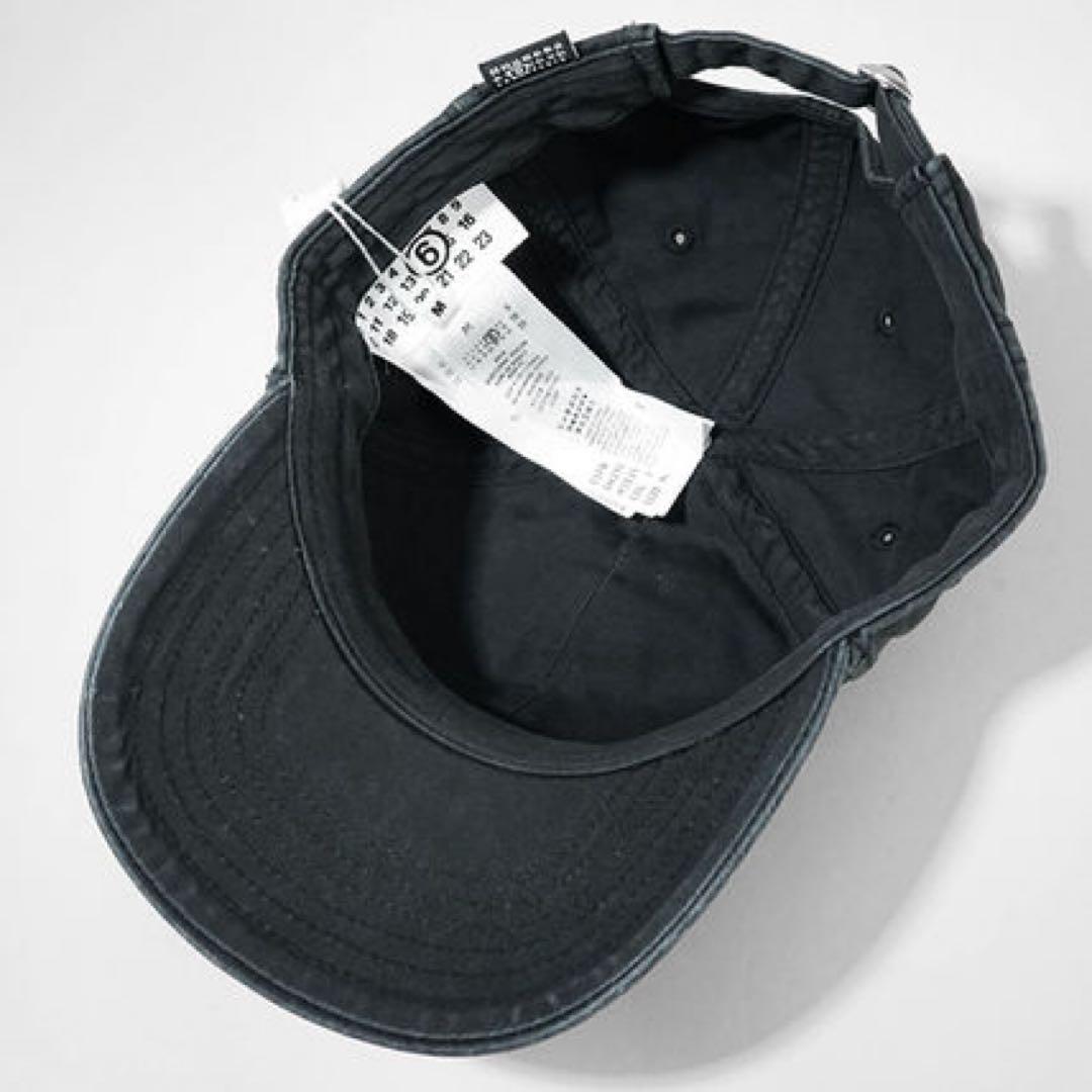 MM6 メゾンマルジェラ　キャップ　黒　チャコール