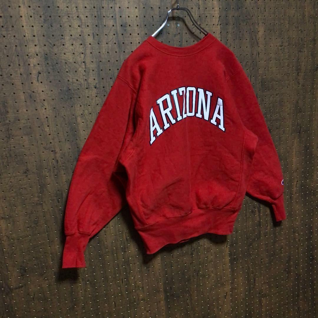 90s USA製 Champion リバースウィーブ スウェット　赤　dh56