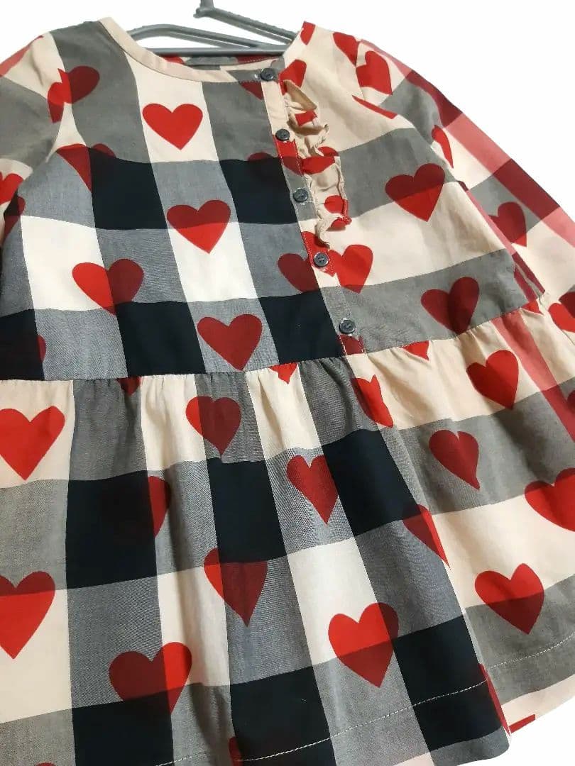 BURBERRY バーバリー チルドレン ハート ワンピース 2Y メガチェック