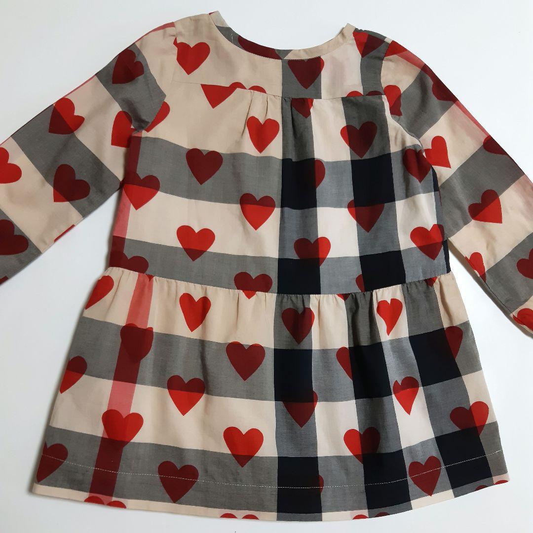 BURBERRY バーバリー チルドレン ハート ワンピース 2Y メガチェック