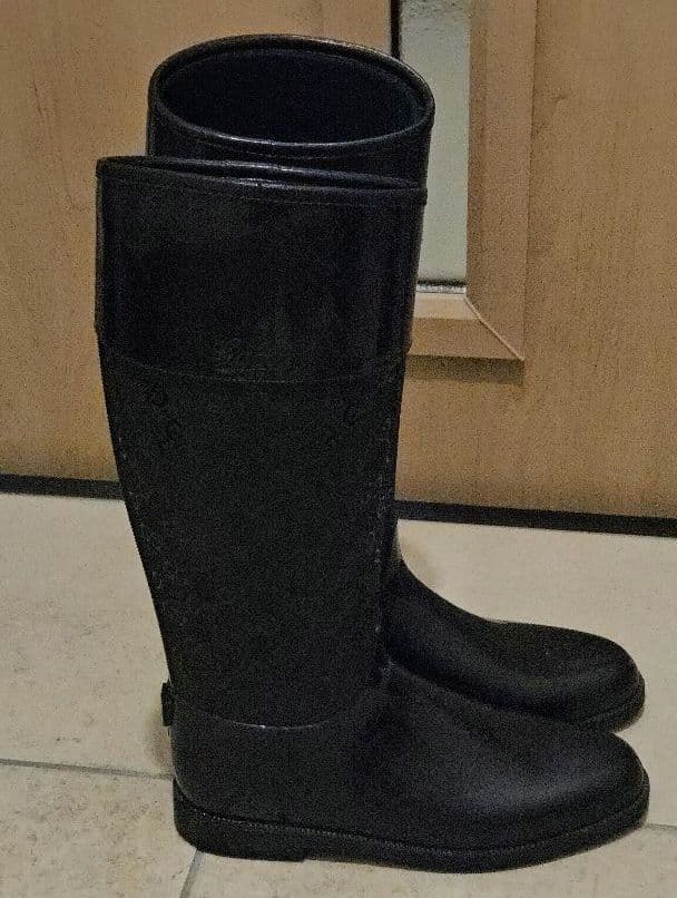 GUCCIブラックレインブーツ 長靴
