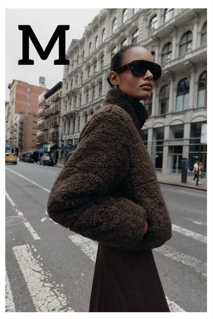 ★タグ付き★ZARA ボア付き保温アノラック ジャケット M