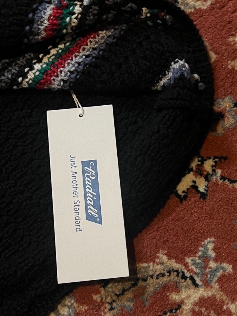 新品未使用値札付き　RADIALL ブラック ストライプ 半袖シャツ　L