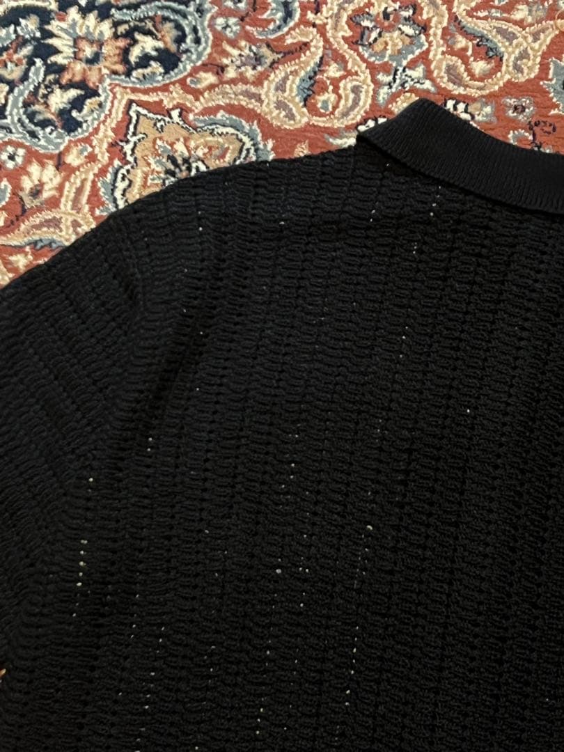 新品未使用値札付き　RADIALL ブラック ストライプ 半袖シャツ　L