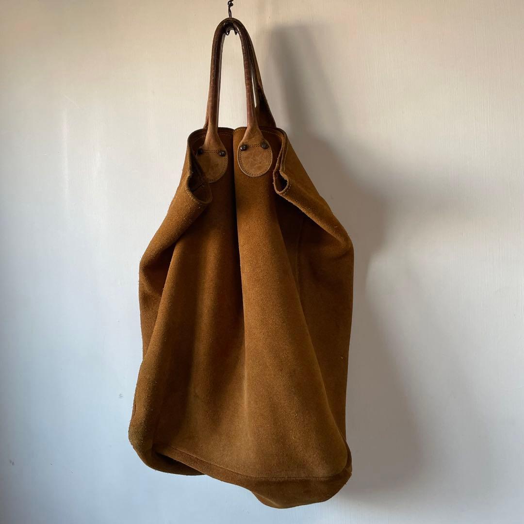 バッグ Vintage 80s Brookstone leather tote bag