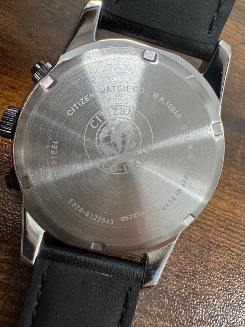 美品 CITIZEN Eco-Drive クロノグラフ E820系