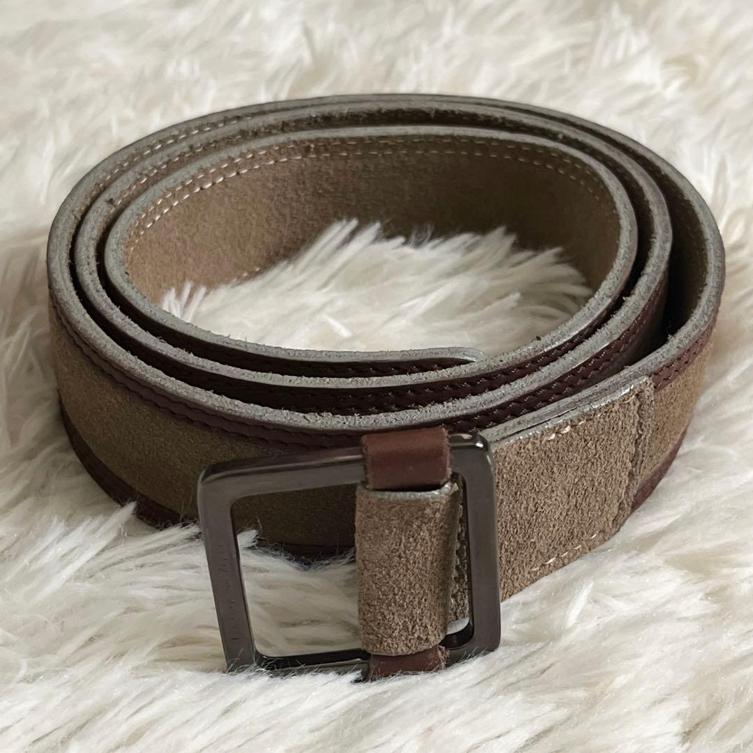 新品✨️ エルメネジルドゼニア ベルト スエード レザー ブラウン 極希少✨️