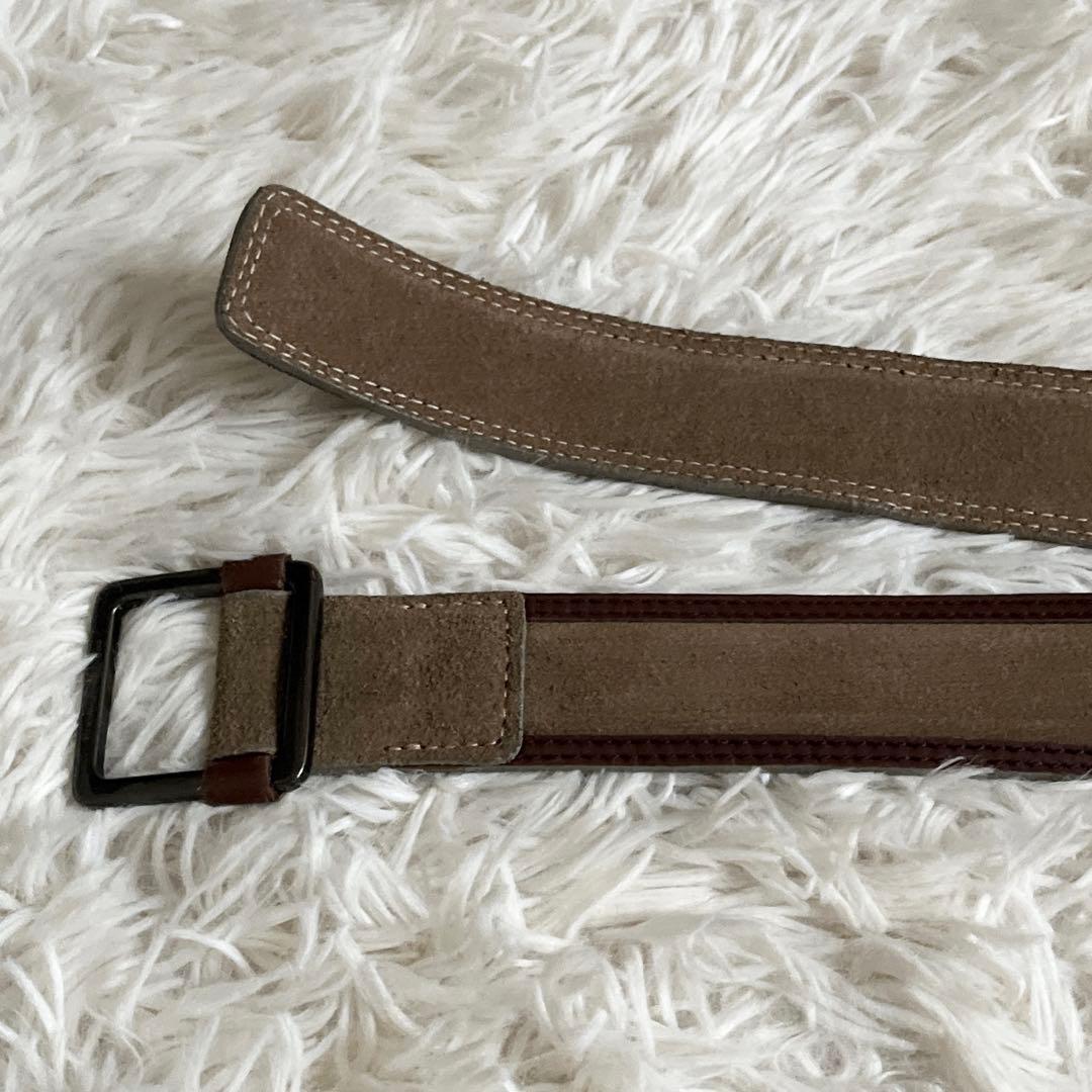 新品✨️ エルメネジルドゼニア ベルト スエード レザー ブラウン 極希少✨️