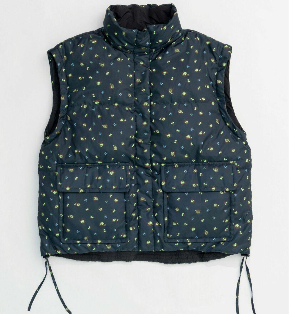 【フード欠品】メゾンスペシャル 花柄 リバーシブルダウンジャケット