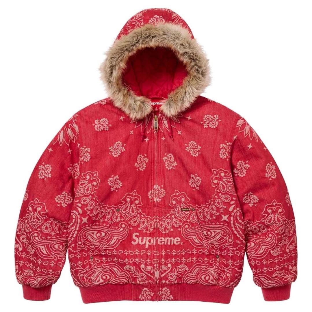 ジャケット・アウター supreme Bandana Jacquard Denim Hooded