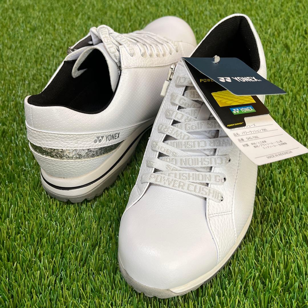 【新品】YONEX スパイクレス⭐︎パワークッションゴルフシューズ24㎝キラキラ付