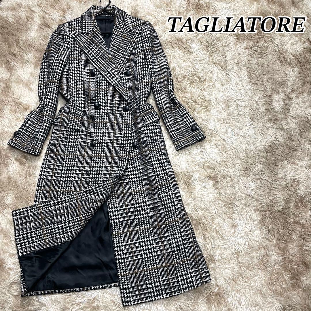 ほぼ未使用 タリアトーレ チェスターコート ダブルブレスト ツイード レディース