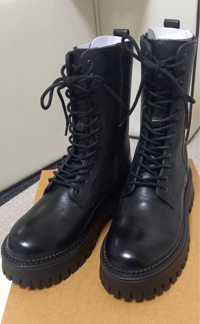 KLONDIKE 本革レースアップブーツ新品未使用23.5cm
