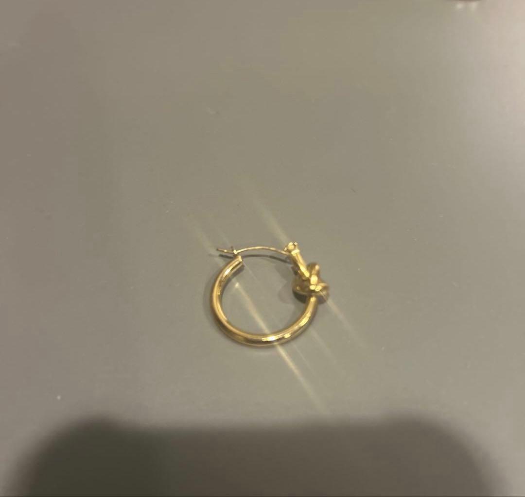 CELINE ノット スモールフープ ゴールド 片耳 ピアス