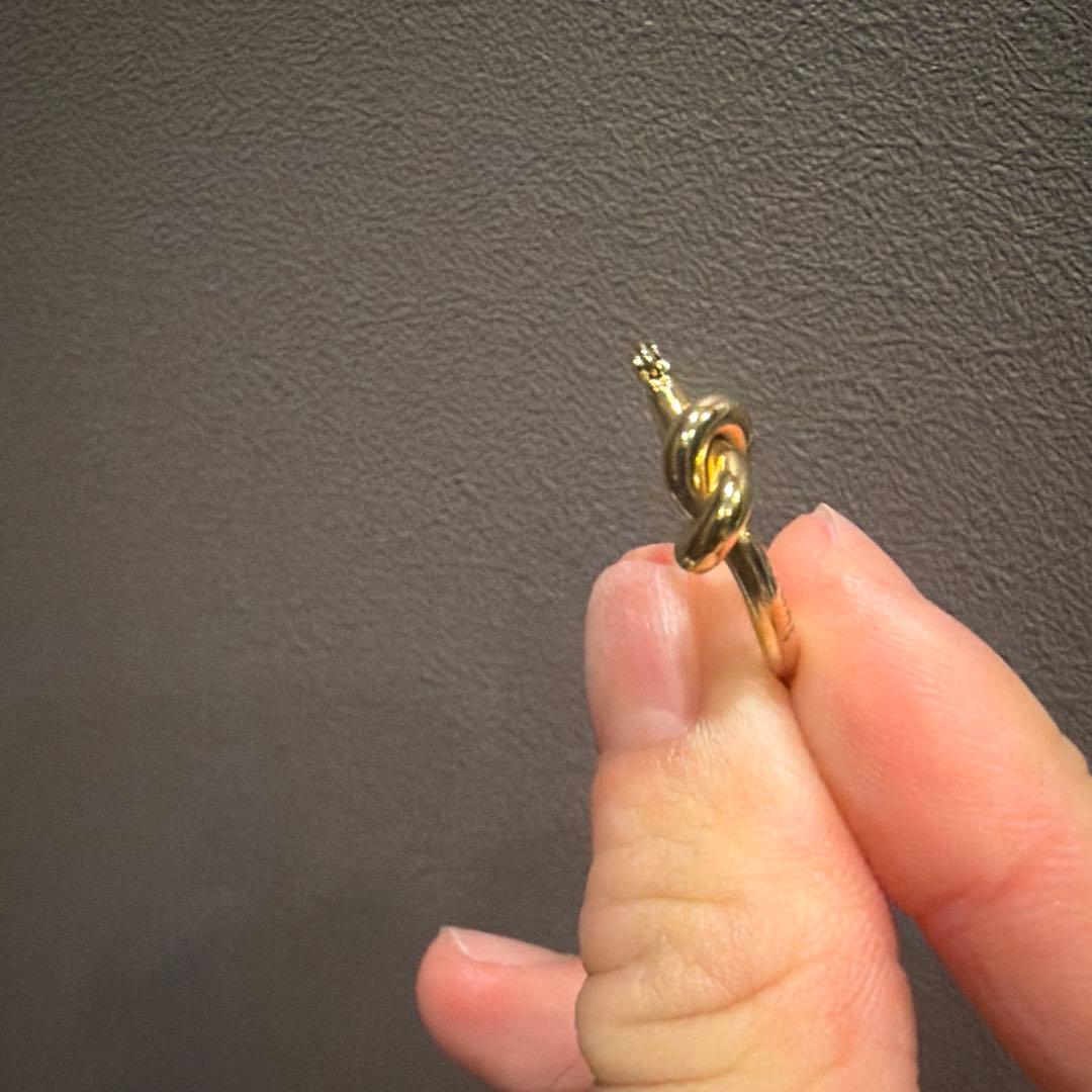 CELINE ノット スモールフープ ゴールド 片耳 ピアス