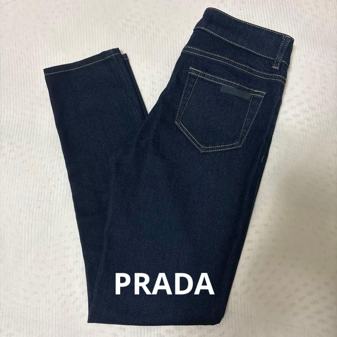【ほぼ新品】PRADA ダークブルースキニーデニム